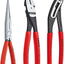 Set 3 Pzas Alicates Nariz Larga Diagonal Cocodrilo Rojo