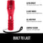 Linterna táctica LED 750pies impermeable color rojo
