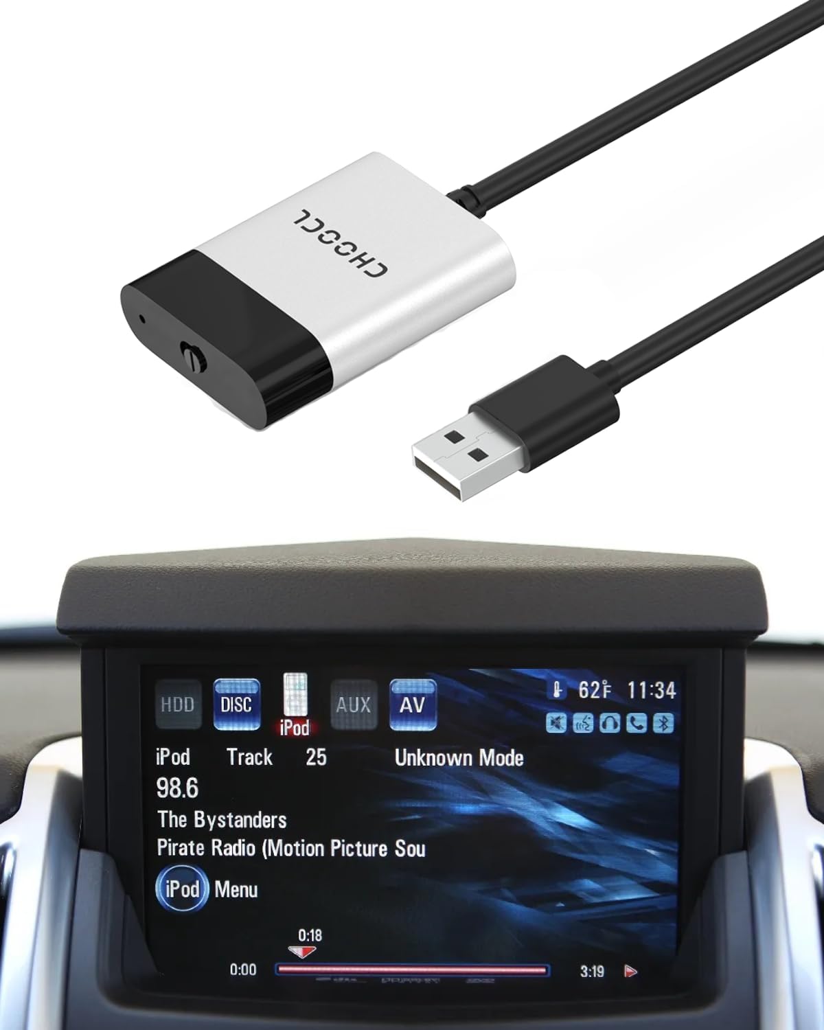 Adaptador Bluetooth Cadillac SRX 10-12 USB audio