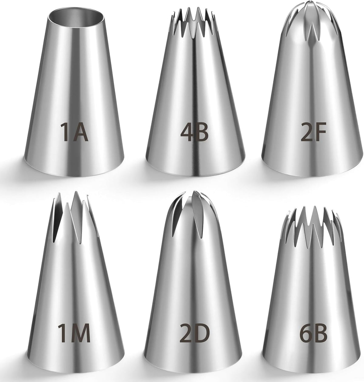 6 Pzas Puntas Tubo Acero Inox para Glaseado Pasteles
