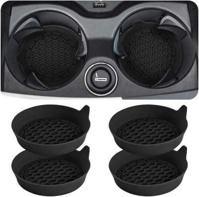 4 Pzas Portavasos Silicona Antiderrap para Auto Universal