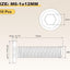 Tornillos Allen M6-1x12 10 Pzas Acero para Muebles Amarillo