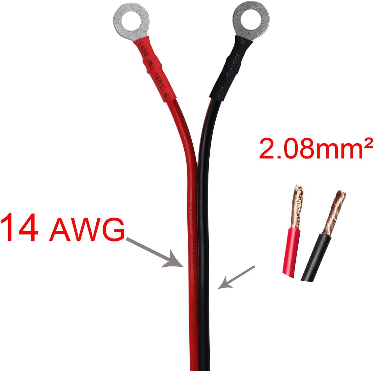 Enchufe adaptador 14AWG 10pies con terminal ojal