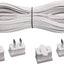Cable SPT-2 50ft 18/2 cobre trenzado 4 enchufes blanco