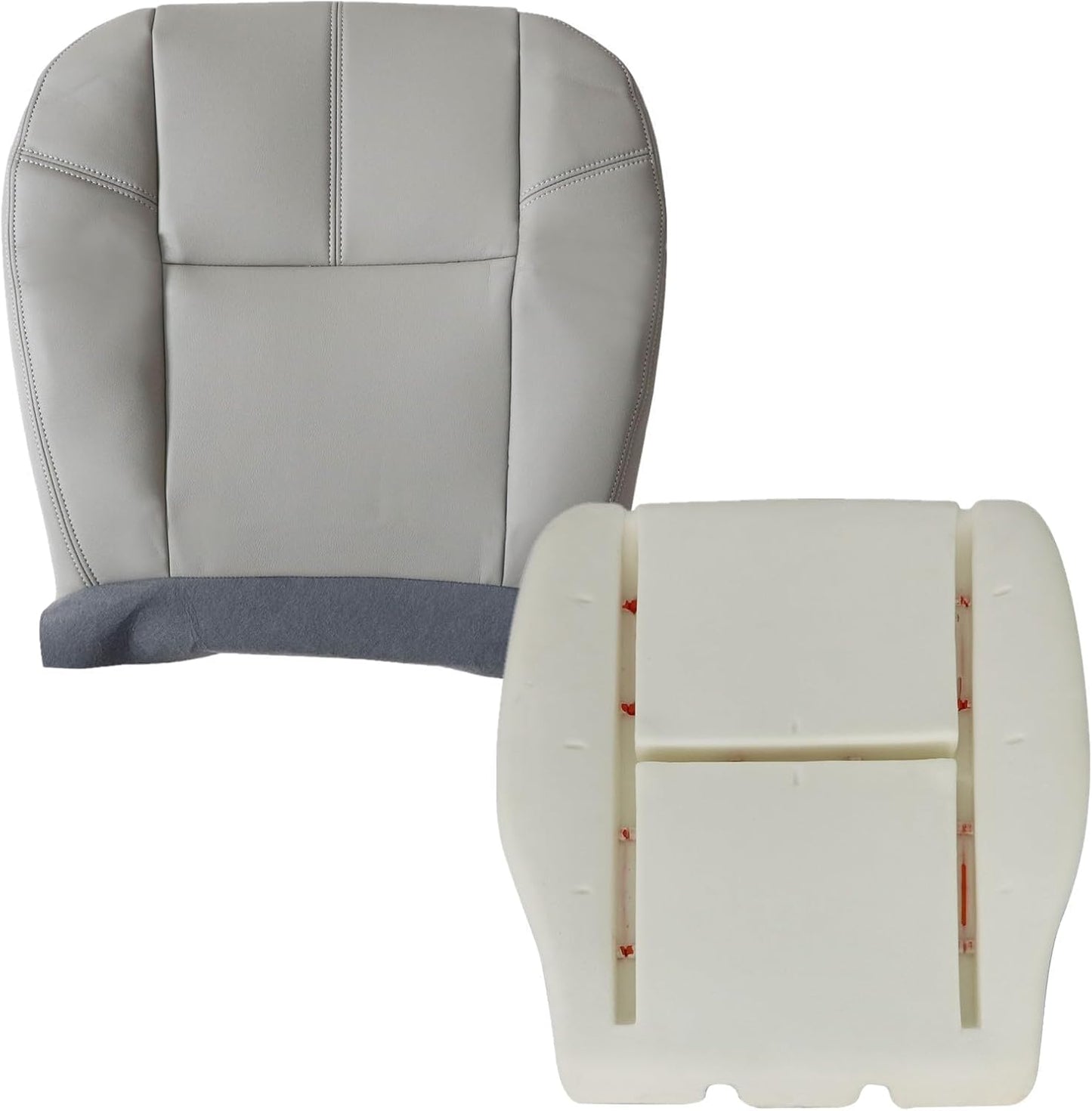 Funda asiento cuero conductor izquierdo espuma gris comp