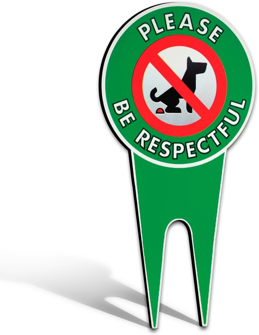 Cartel perros No Peeing/Pooping Be Respectful