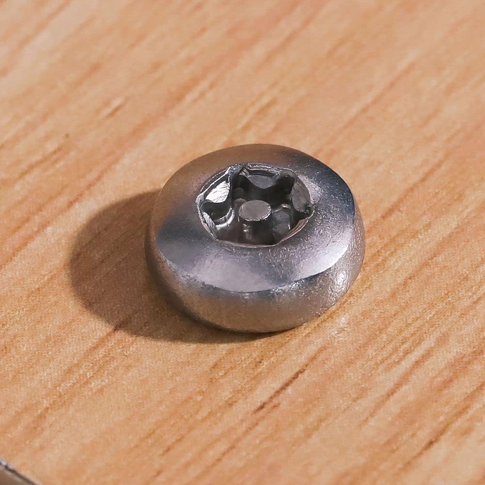 20 Juegos Tornillos Torx M6 con Tuercas y Broca Acero Inox