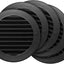 5 Cubiertas Ventilación Plástico Negro 4" Redonda con Brida
