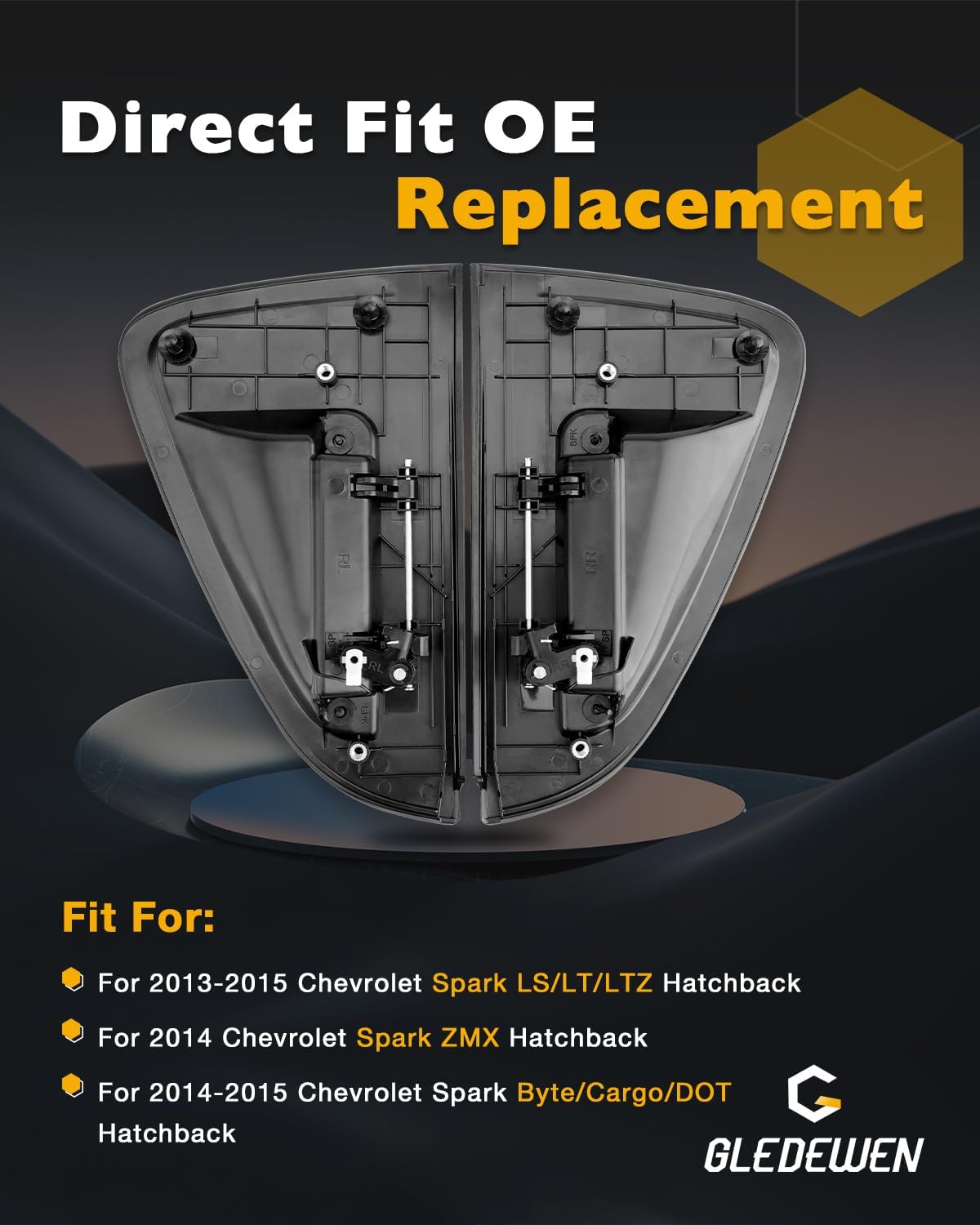 Manijas puerta trasera Chevrolet Spark 13-15 Set