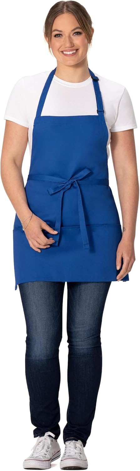 Delantal unisex con 3 bolsillos