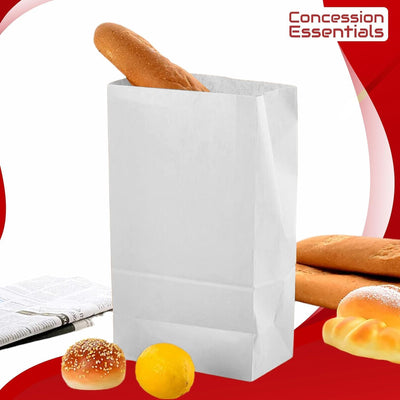 Bolsas de papel kraft blancas para panadería y comida para llevar