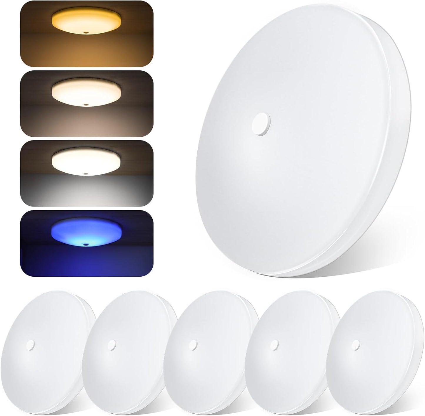 Luces techo RV 12V 3000K-6000K con luz nocturna azul