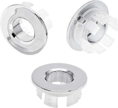 3 Pzas Anillos Desbordamiento Fregadero Baño Cubierta Cromada