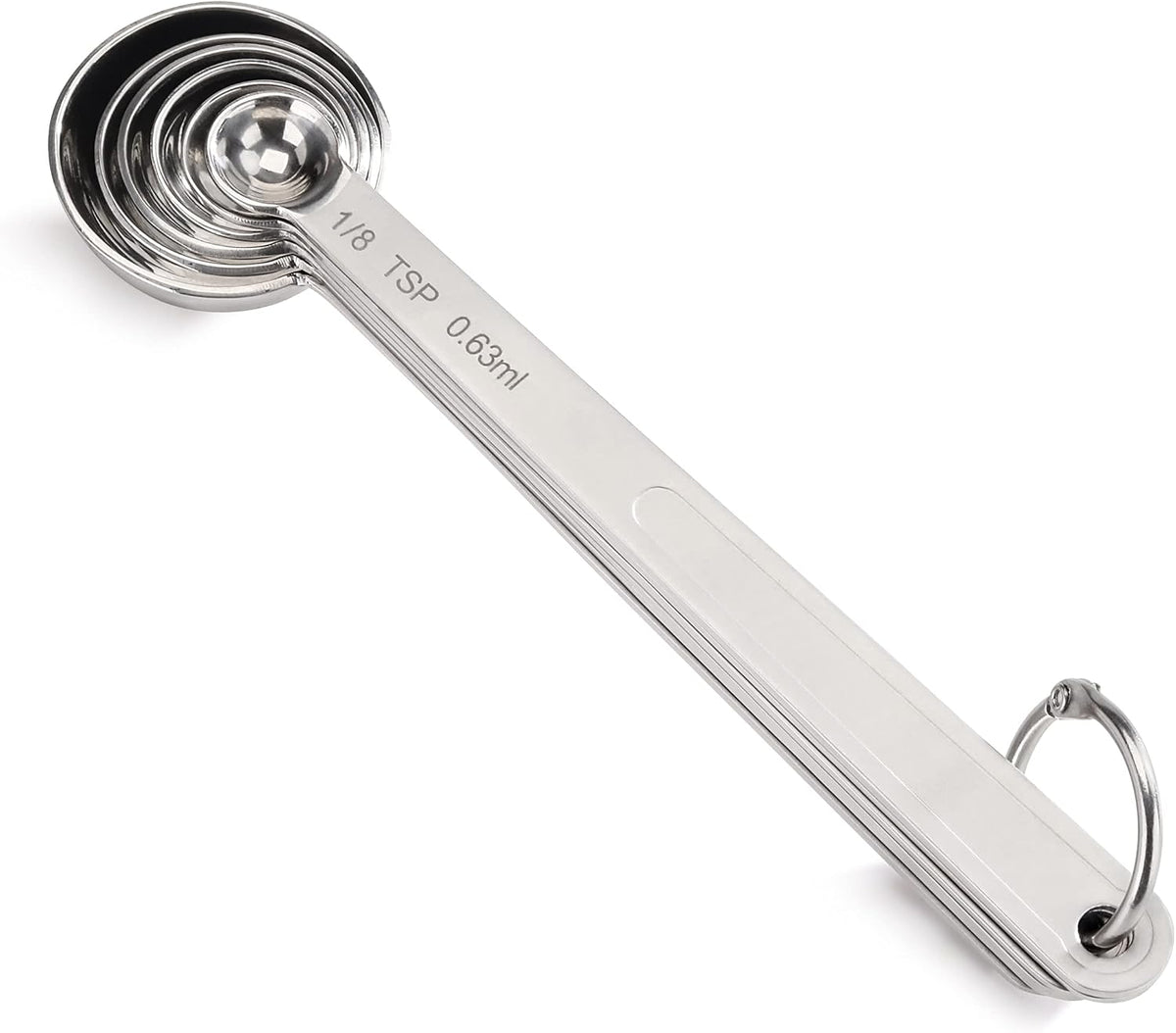 Set 6 Cucharas Medidoras Acero Inox 18/8