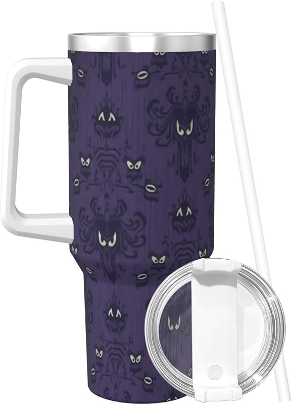 Vaso acero inox 40oz con asa tapa pajilla reutiliz.