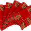 6 Pzas Manteles Navidad Bordados Árbol Acebo 12x18pulg