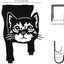 Percha gato puerta ganchos metal inox revestimiento negro