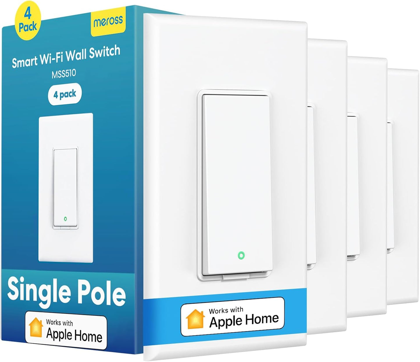 4 Interruptores Luz Inteligente Comp HomeKit Siri Alexa