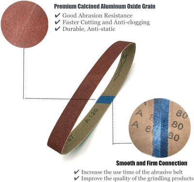 Lijadora cinta óxido aluminio 4x21pulg 12uds