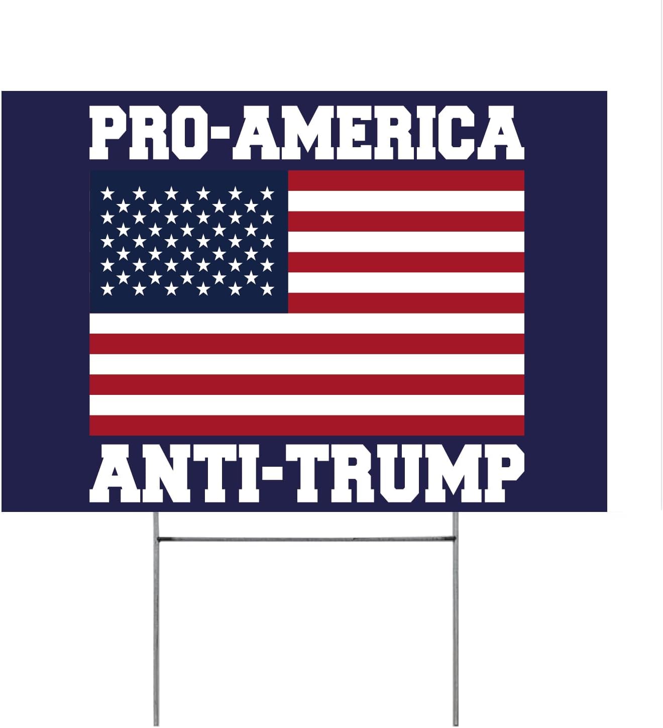 Letrero anti Trump pro Biden patio 12x18"