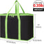 4 Pzas Bolsas Aisladas Pizza Reutiliz. Negro Borde Verde
