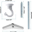 2 Set Ganchos Techo Metal 2.17" para Plantas y Adornos