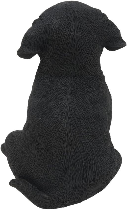 Estatua cachorro Labrador color negro