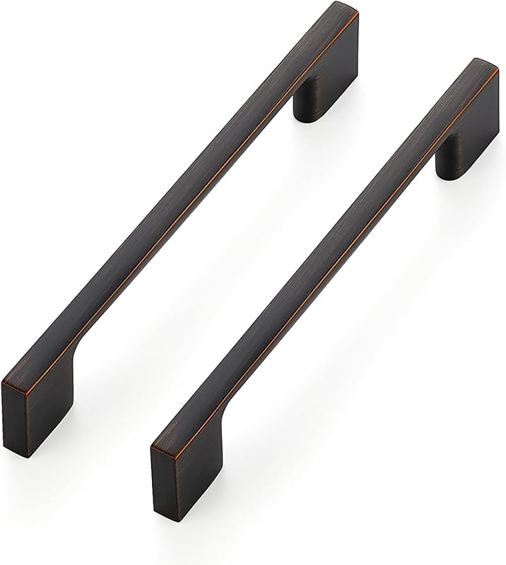 25 Tiradores cocina 5" bronce aceitado ancho pie