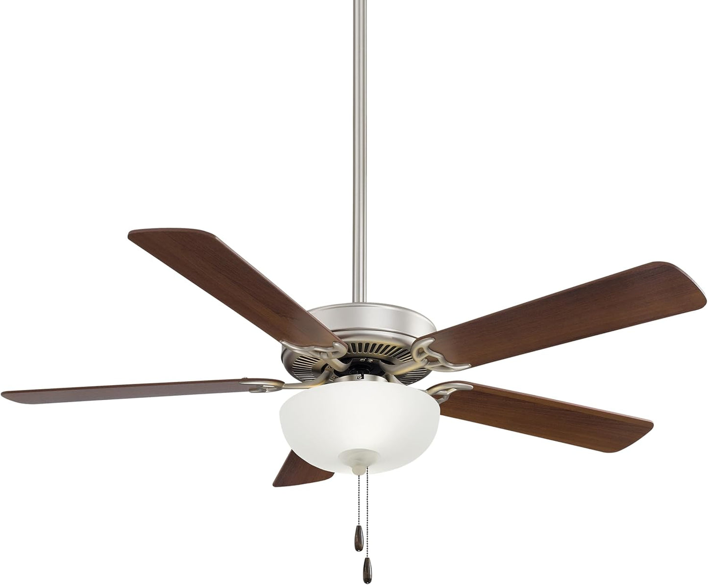 Ventilador techo LED 52pulg 5 aspas acero cepillado