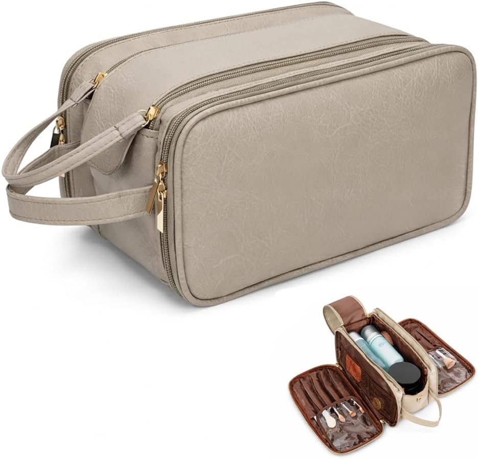 Bolsa maquillaje mujer grande con compartimentos