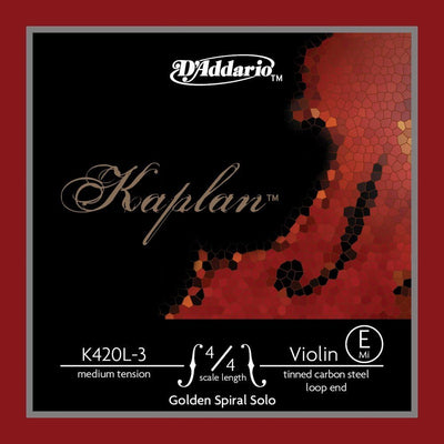 Cuerda violín E espiral dorada K420L-3 escala 4/4