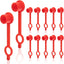 Tapas protectoras grasa plástico rojo pack 30