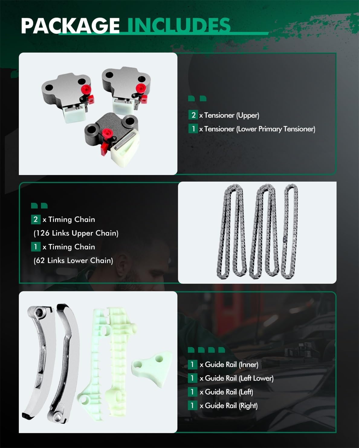 Kit cadena distribución motor 4.6l Buick Cadillac