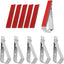 6 Clips 2en1 para visera automóvil acero inox adhesivo