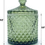 Tarro cristal con tapa decorativo Navidad verde oliva