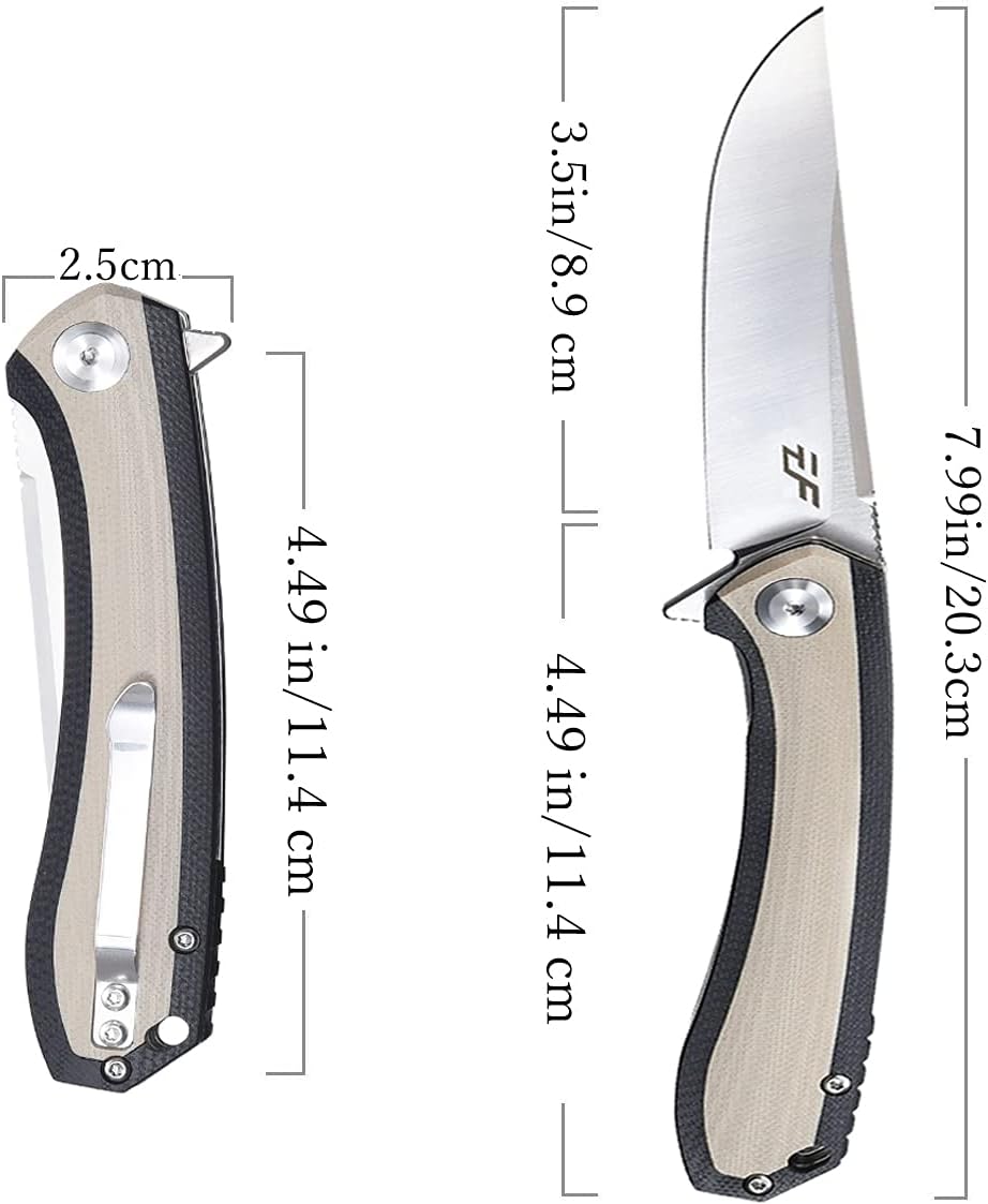 Cuchillo plegable EDC D2 asa G10 camping