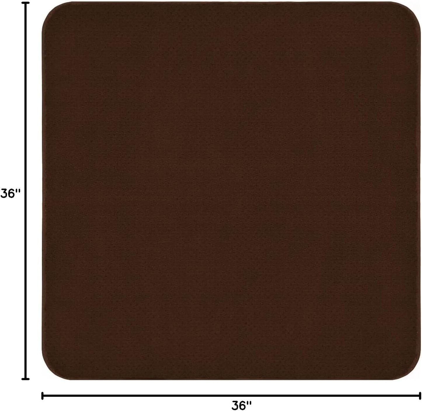 Alfombra antiderrap interior 3x3ft color marrón
