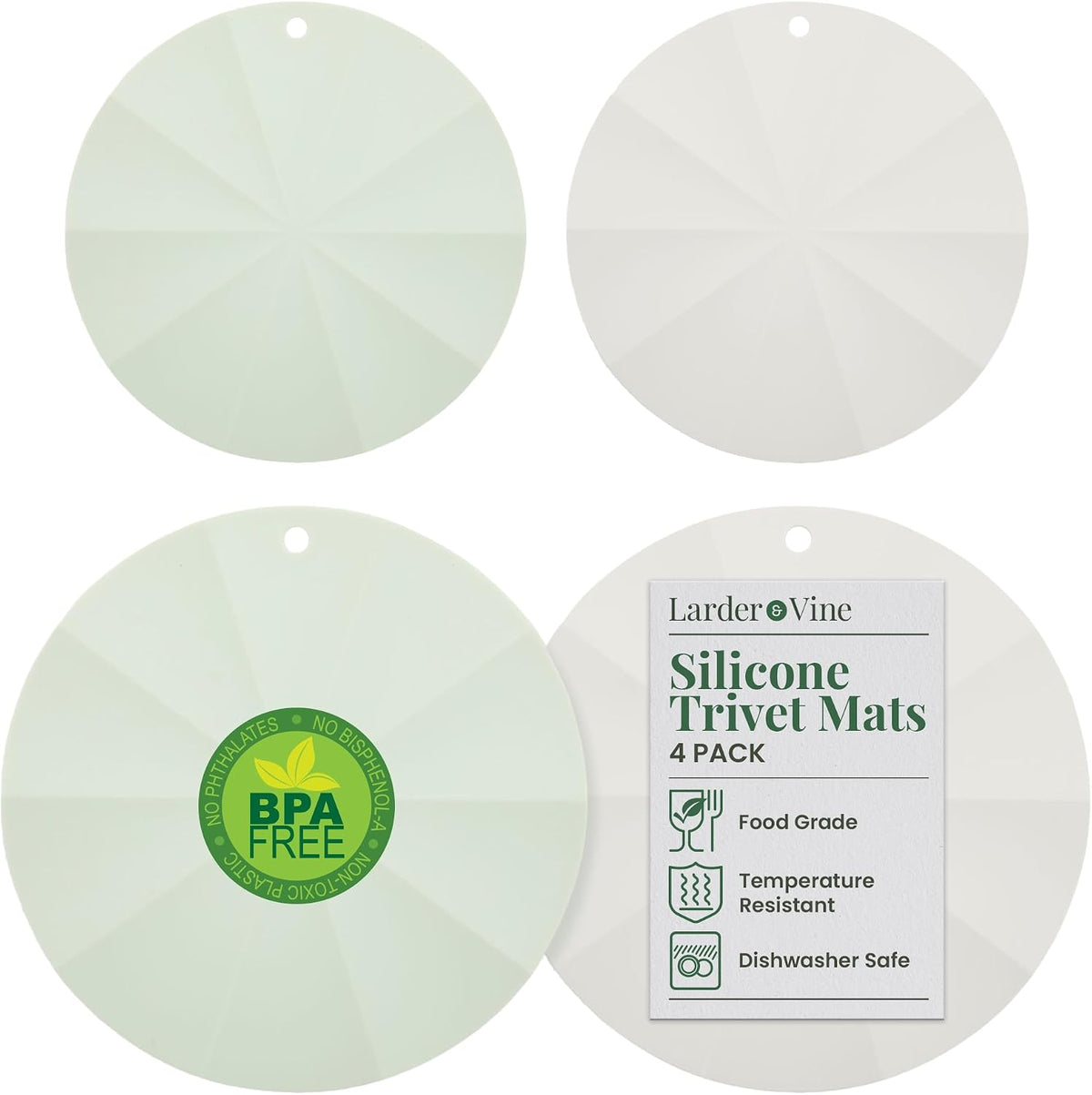 Set 4 Alfombrillas Silicona Resistente Calor Encimera