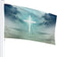 Bandera Fe de Cruz Pascua 3x5pies resistente brisa
