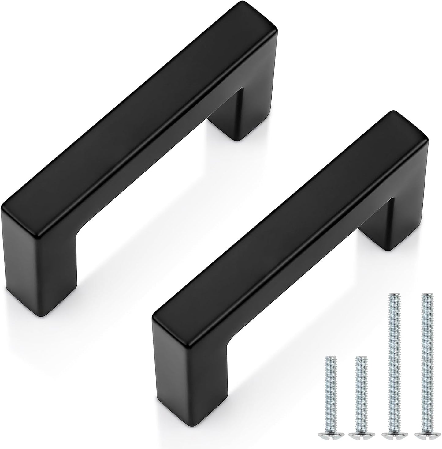 Manijas gabinete acero inox 2-1/2 pulg 30 pzas negro