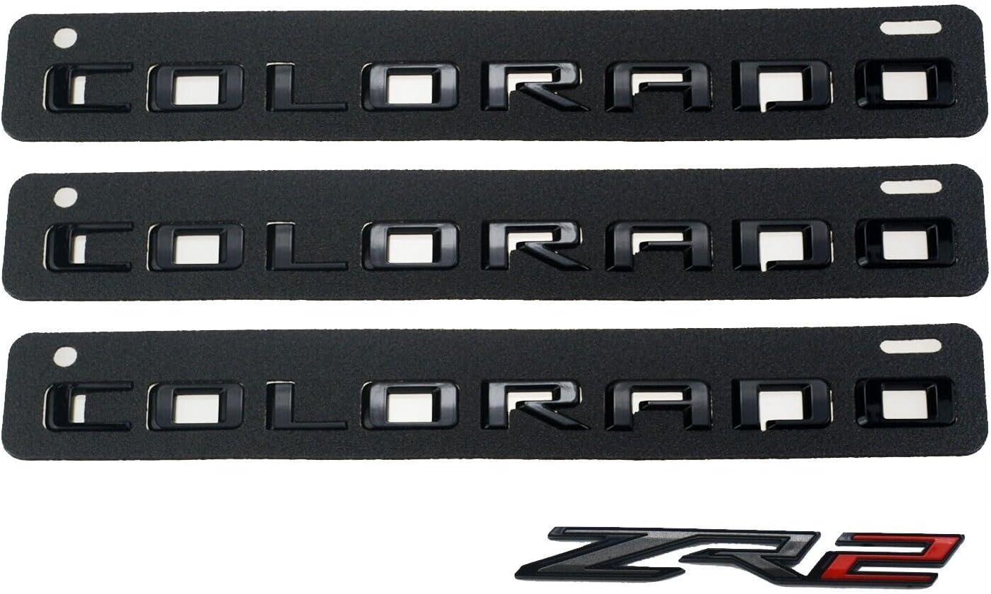 4 Emblemas 3D Colorado ZR2 para puerta trasera negro