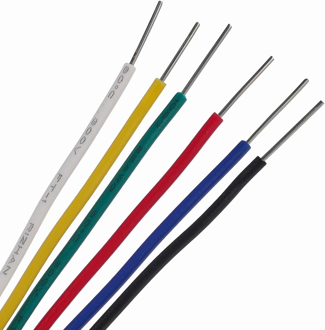 Kit 6 cables cobre estañado 20awg PVC para breadboard 8m