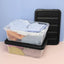 Caja plástico 14qt tapas negras 2 Pzas
