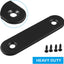 12 Soportes Acero Inox 2.4" Conector Placa Unión Negro