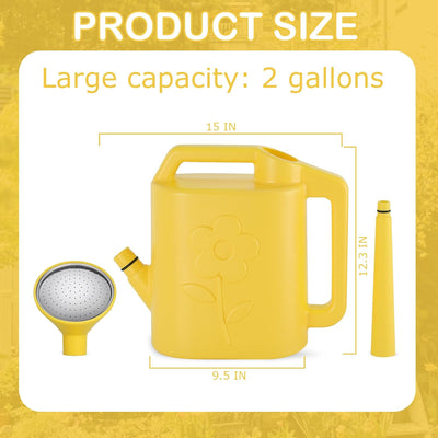 Regadera 2gal para plantas interior y exterior boquilla grande