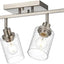 Luz techo tocador giratoria 4 luces níquel vidrio esmerilado