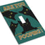 Placa interruptor gato negro divertida para baño dormitorio