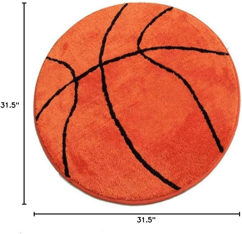 Alfombra baño patrón baloncesto 31.5pulg