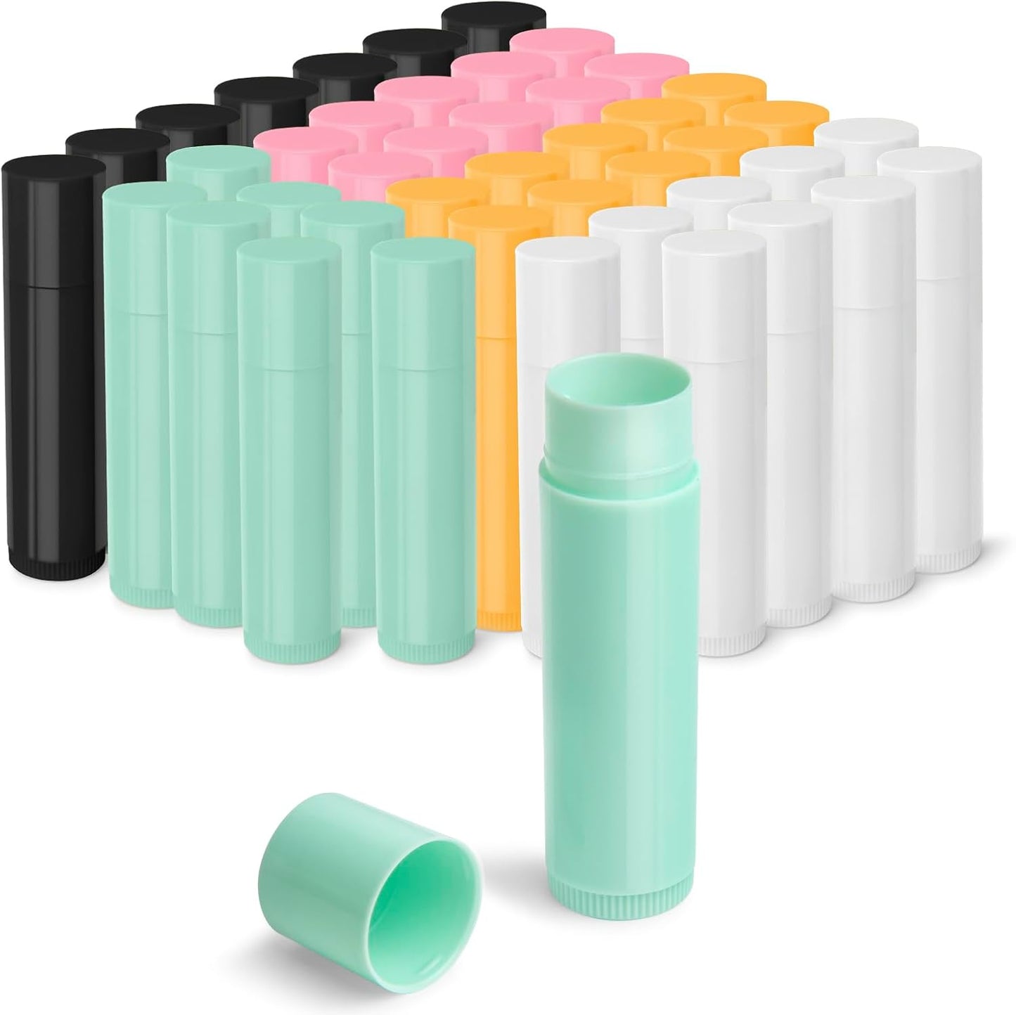 50 Pack Tubos Balsamo Labial 0.17oz Recargables Sin BPA