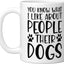 Taza Cerámica para Amantes de Mascotas Perros Humorista Blanca